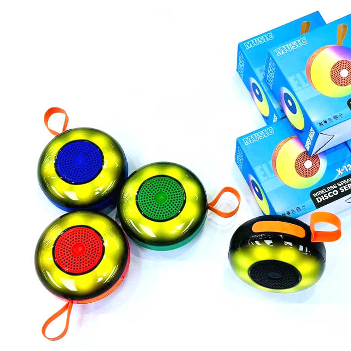 RGB wireless stereo subwoofer mini speakers with FM radio sound activated led