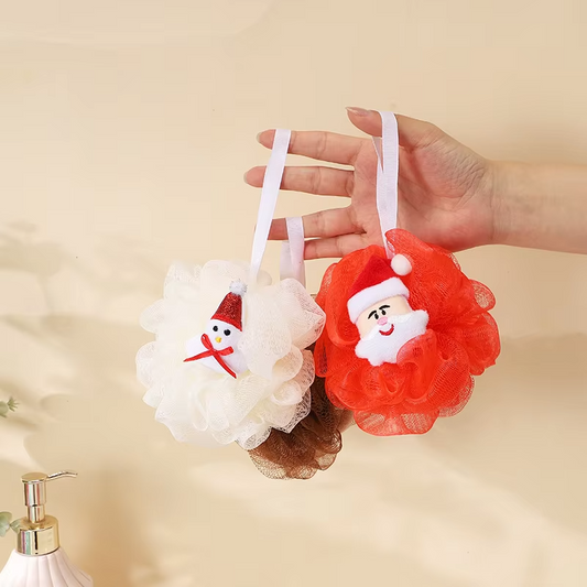 Kids Bath Sponge Ball - Bath Loofah Mesh Pouf Shower Exfoliator Scrubber