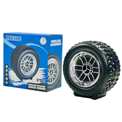 Wheel Shape Bluetooth Speaker | Wireless, Portable, AudioMusic, USB Rechargeable, for Outdoor