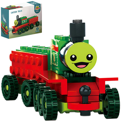 Pack Of 01 - Cartoon Train DIY Building Block Toy | Cartoon