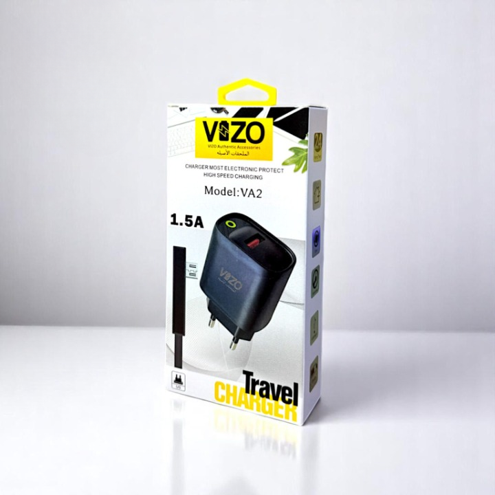 Va2 Compact Micro USB Charger (Black) | Best Quality Charger -