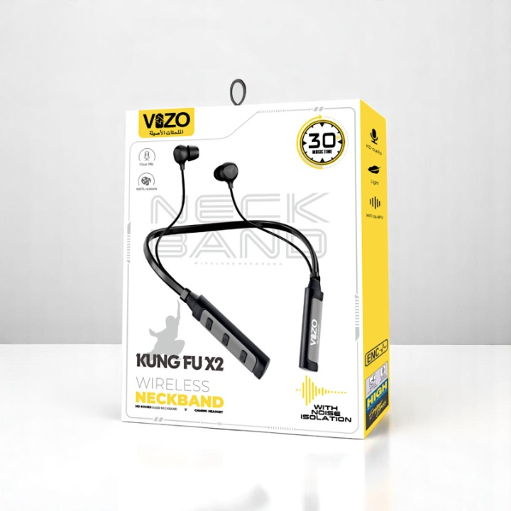 Vizo Kung Fu X2 Wireless Neckband - Best Quality Neckband - Wireless