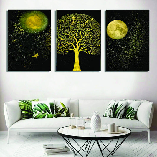 Set of 3 Wall Art Wooden Phototile Frames for Wall Decor