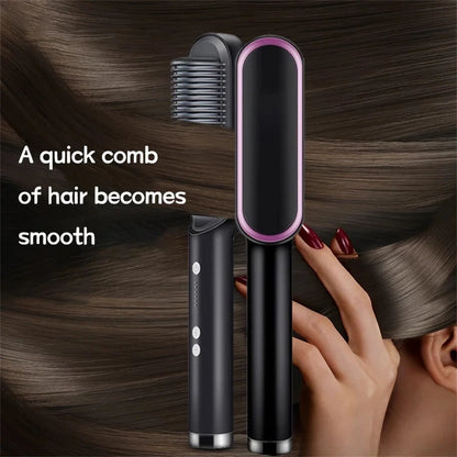 Hair Straightening Comb/Brush, Curling Comb Dual-Purpose Hair Straightener Styling Comb, Splint Does