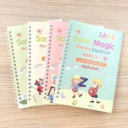 Set of 4 Sank Magic Learning Book with Magic Pen &amp; 5