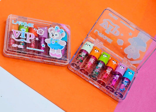 6 Pcs Cute Bear Changing Lip Gloss Set Moisturizing Magic Tint Liquid