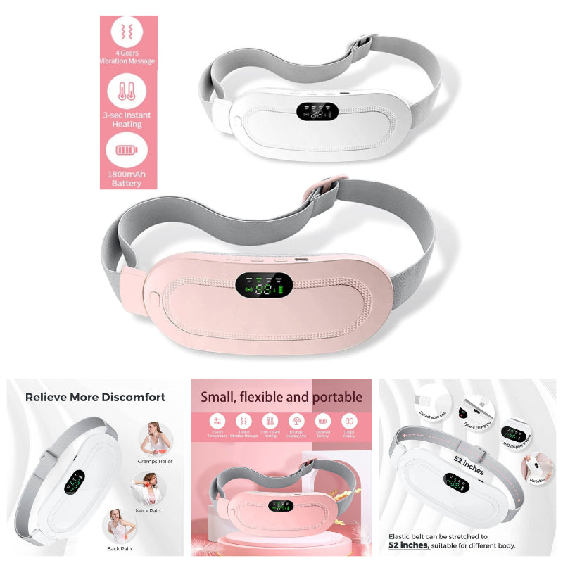 Heating and Vibrating Digital Period Pad for Healing Period Cramps - Women's