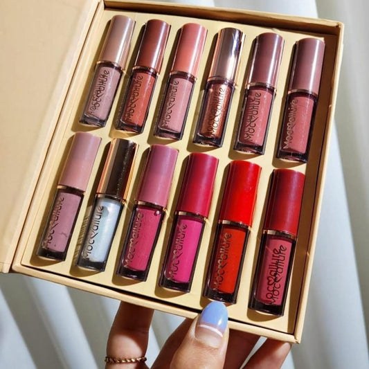 12 Pcs Mocallure Transparent Clear Lip Gloss | High Pigment Lipgloss Set