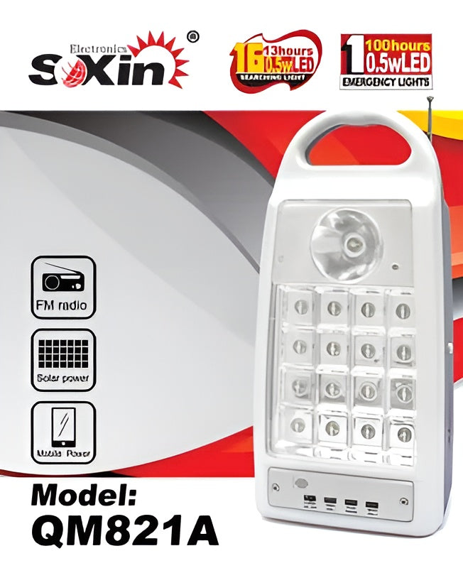 Multifunction Rechargeable Emergency Light (QM821A) (Random color)