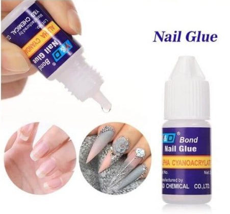 Pack of 5 Strong Nail Glue for Nail Art, Decorations &amp;