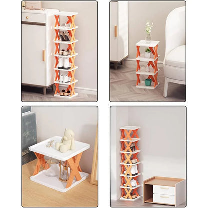 New Arrival Stackable Shoe Rack Multi-layer Storage Shoes Shelf Box Plastic Space