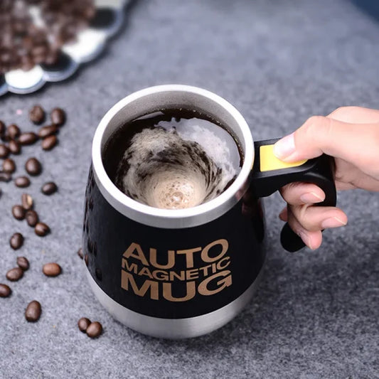 Auto Magnetic Mug 400ml Coffee Milk Mix Cups 304 Stainless Steel (