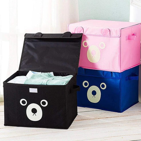 1 Pc Panda Design Folding Storage Bins Quilt Basket Kid Toys Organizer