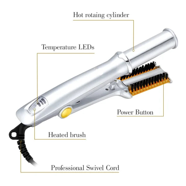 PROFESSIONAL HAIR STRAIGHTENING IRON CURLING IRON STRAIGHTENER CURLER STYLER 3 IN 1