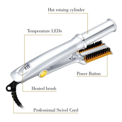 PROFESSIONAL HAIR STRAIGHTENING IRON CURLING IRON STRAIGHTENER CURLER STYLER 3 IN 1