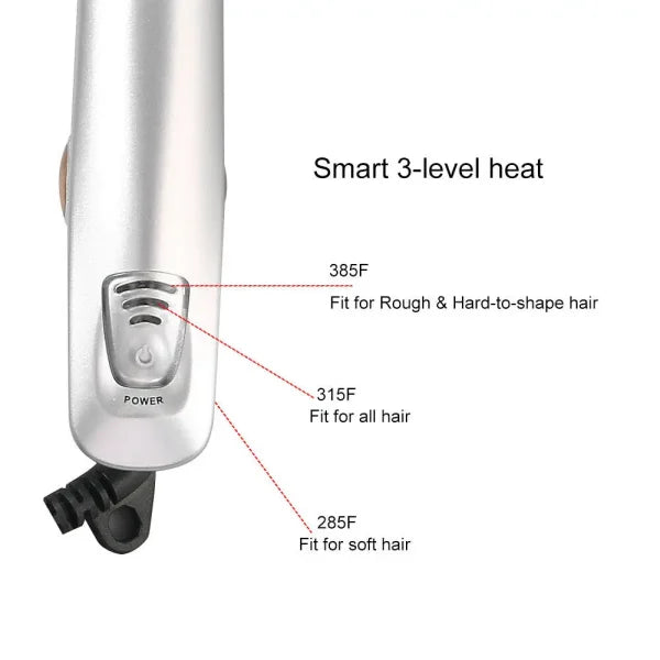 PROFESSIONAL HAIR STRAIGHTENING IRON CURLING IRON STRAIGHTENER CURLER STYLER 3 IN 1