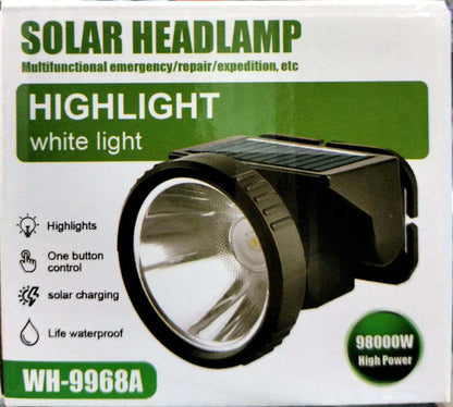 Solar Headlamp WH-9968A Ultra-Bright, Rechargeable &amp; Eco-Friendly for Outdoor Adventures!