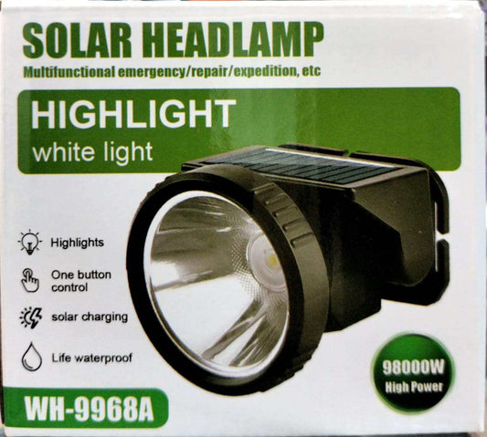 Solar Headlamp WH-9968A Ultra-Bright, Rechargeable &amp; Eco-Friendly for Outdoor Adventures!