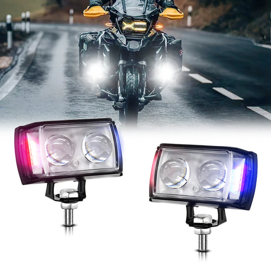 LED Work Light Driving Fog Light Red Blue Auxiliary Hi/Lo beam White