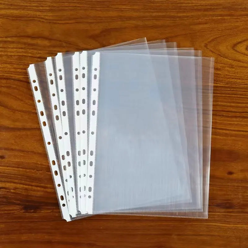POLO Clear Sheet Protectors 50 Pack A4 Size, Heavy Duty, Reinforced - CheckNpays