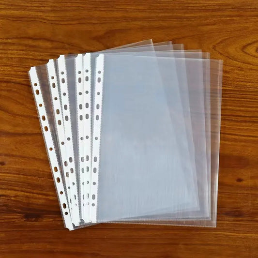 POLO Clear Sheet Protectors 50 Pack A4 Size, Heavy Duty, Reinforced