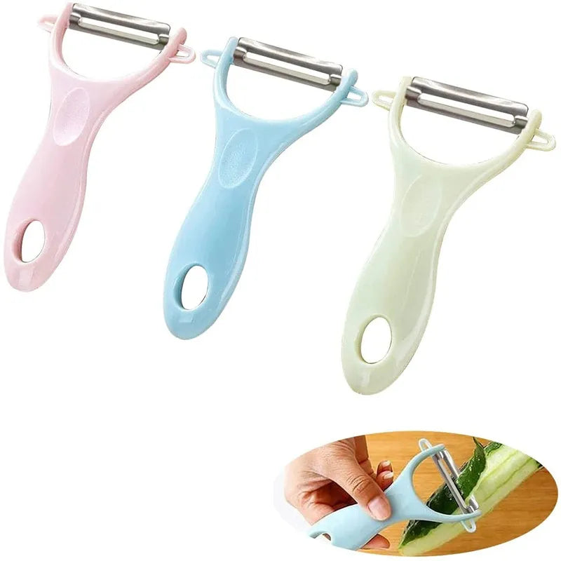 Colorful Plastic Handle Stainless Steel Vegetable Peeler - Sharp Blade for Effortless