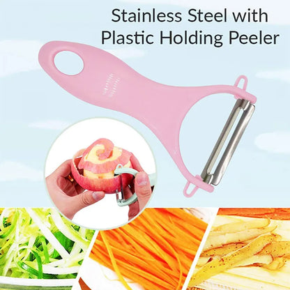 Colorful Plastic Handle Stainless Steel Vegetable Peeler - Sharp Blade for Effortless