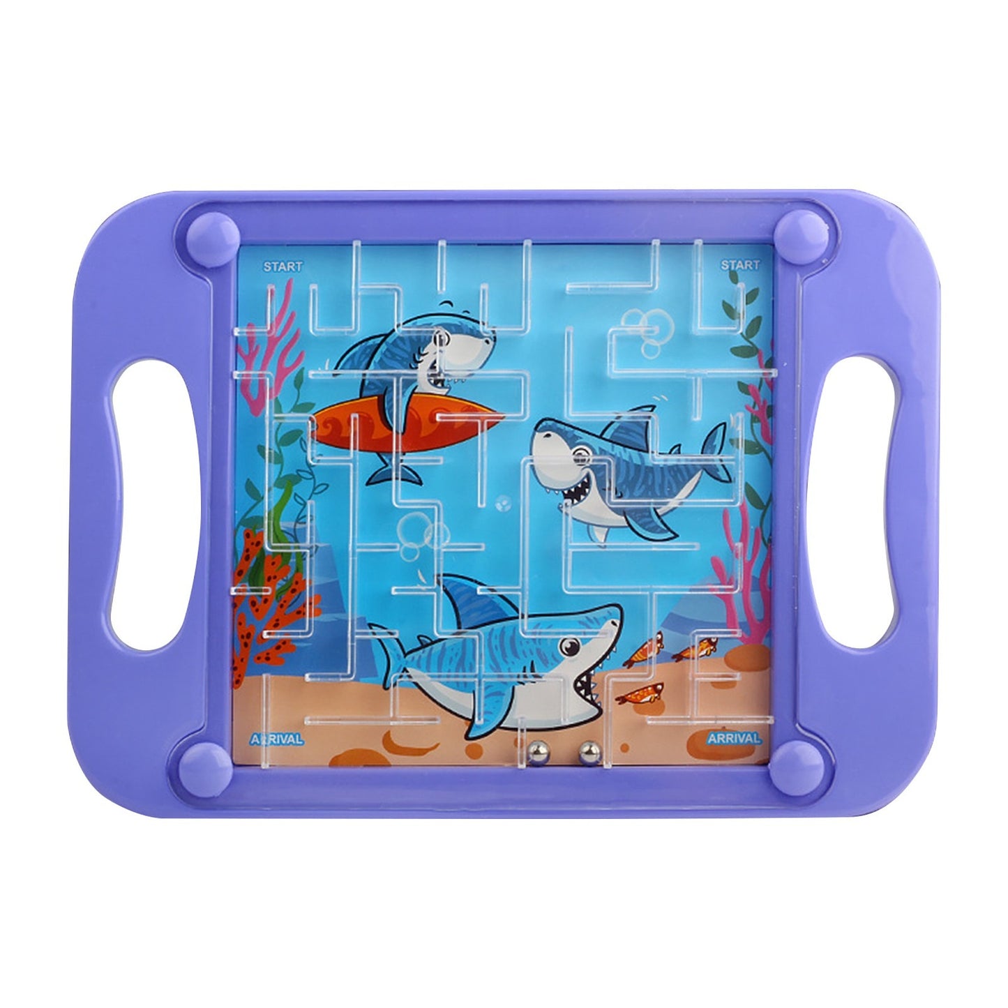 Cartoon Animal Handheld Balance Ball Maze Board Toys for Kids Birthday Party