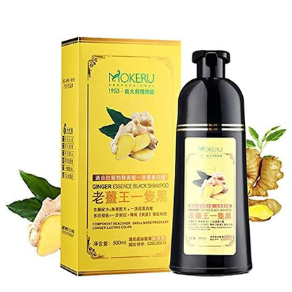 MOKERU Ginger Hair Shampoo for 5-Minute Natural Dye &amp; Healthier, Longer-Lasting Color