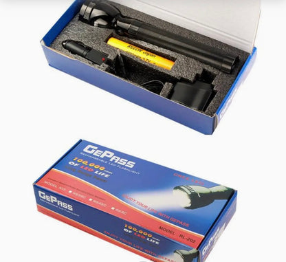 NEW EMERGENCY GePass Rechargeable LED Flashlight, 100,000 Hours of LED Life, Long