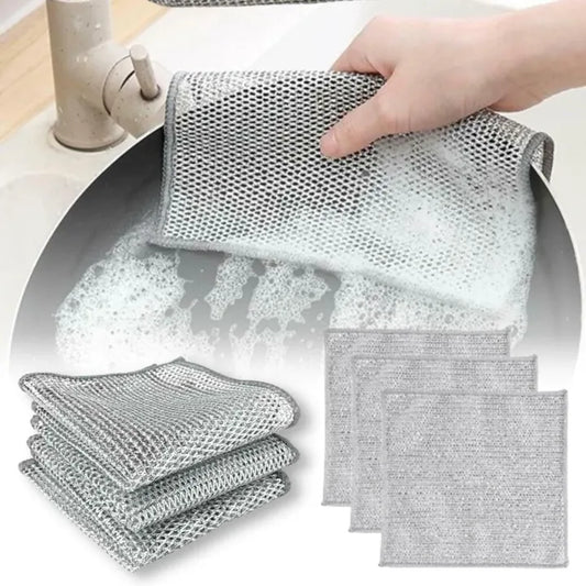 Durable Wire Dish Washing Cleaning Cloth Heavy-Duty Scrubbing Rugs for Kitchen