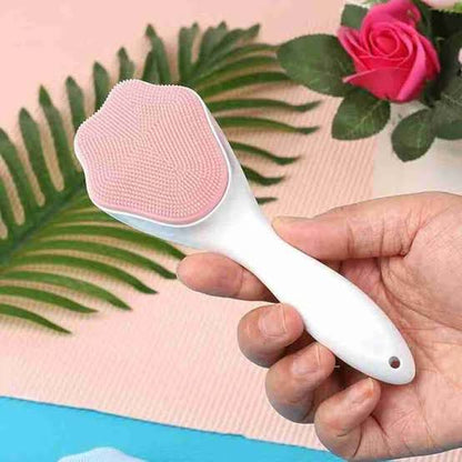 1 pcs Silicone Face Scrubber Exfoliating Brush, Manual Handheld Massager, Facial Cleansing
