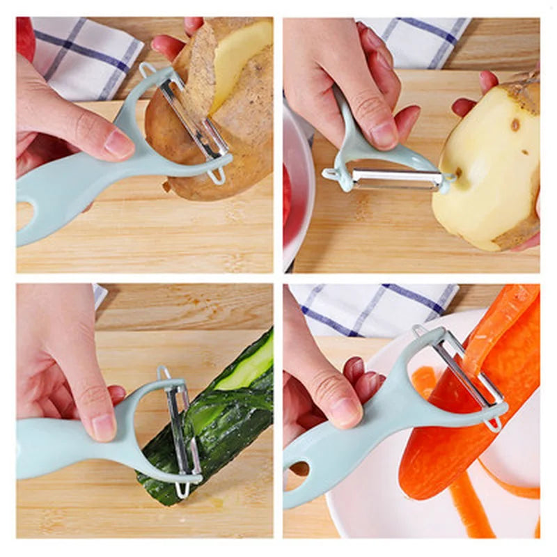 Colorful Plastic Handle Stainless Steel Vegetable Peeler - Sharp Blade for Effortless