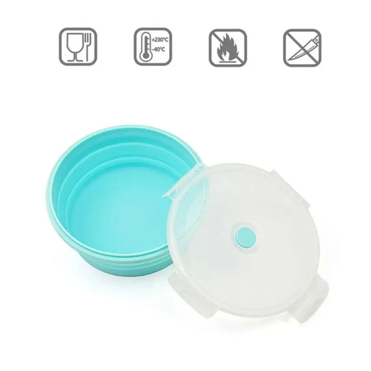 Collapsible Silicone Food Silicone Storage Containers with Lids Stackable, BPA-Free, Microwave,