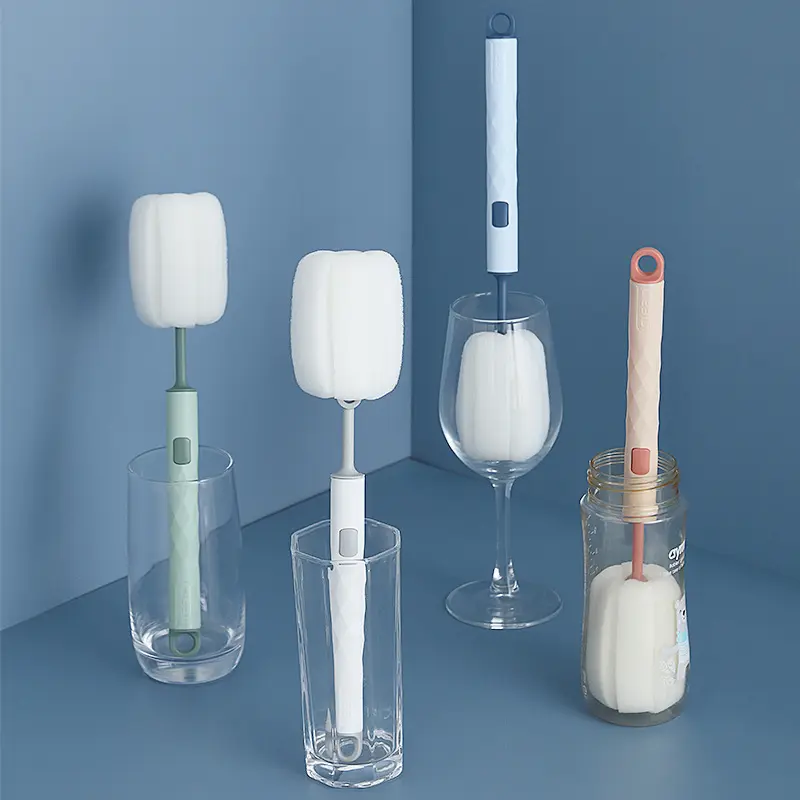 Long Handle Cup Cleaner Brush - Sponge Bottle Cleaner Brush for Cups,