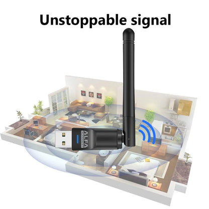Alfa Wifi Usb W114 3dbi Rtl 8188 Antenna Adopter