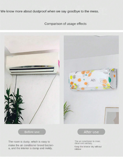 Air Conditioner Dust Cover Wall Mounted Indoor Hanging Dustproof Protective Cover (Random
