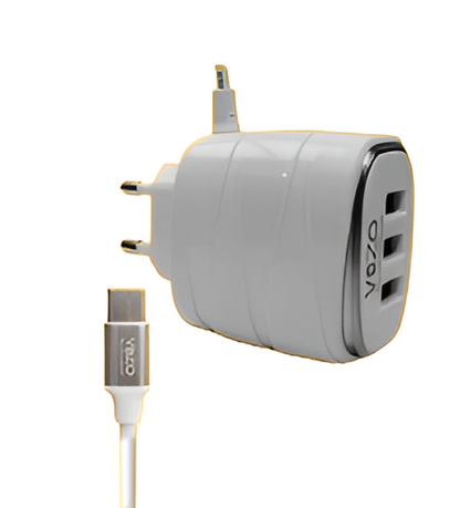 V16-Micro USB 4A Smart Fast Charger (3 USB Ports + Built-in