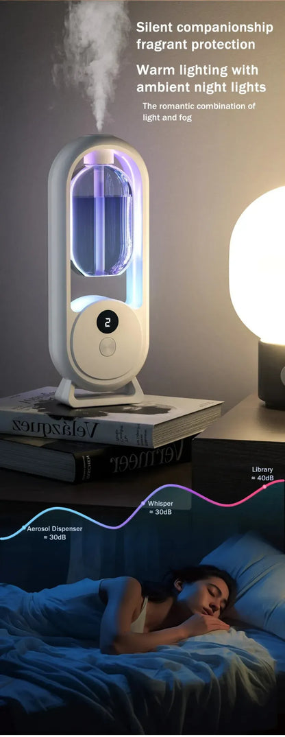 Rechargeable 5-Mode Aromatic Diffuser Timed Essential Oil Air Freshener for Bedroom,