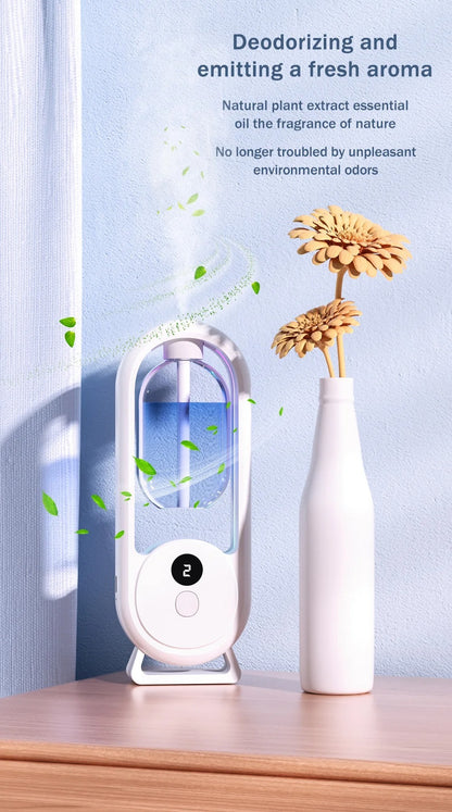 Rechargeable 5-Mode Aromatic Diffuser Timed Essential Oil Air Freshener for Bedroom,