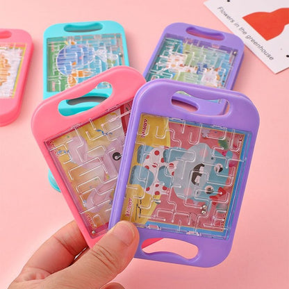 Cartoon Animal Handheld Balance Ball Maze Board Toys for Kids Birthday Party