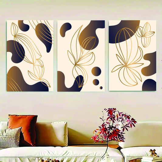 Set Of 3 Sticky Canvas Phototiles Frame For Wall, Home Decor