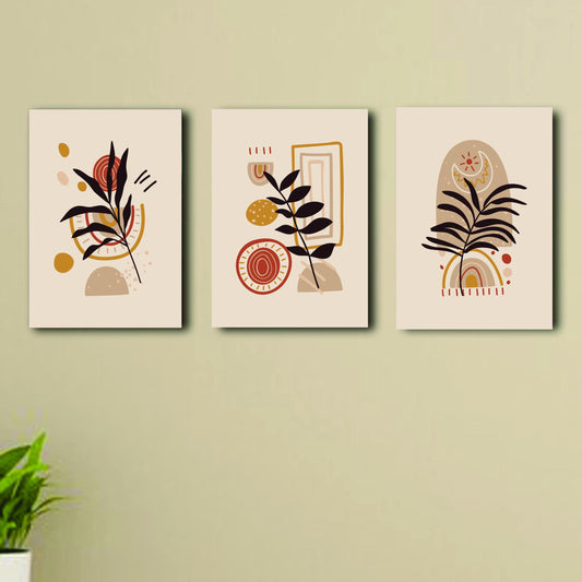 Set of 3 wooden canvas sticky frames , Sticky phototiles, boho art,