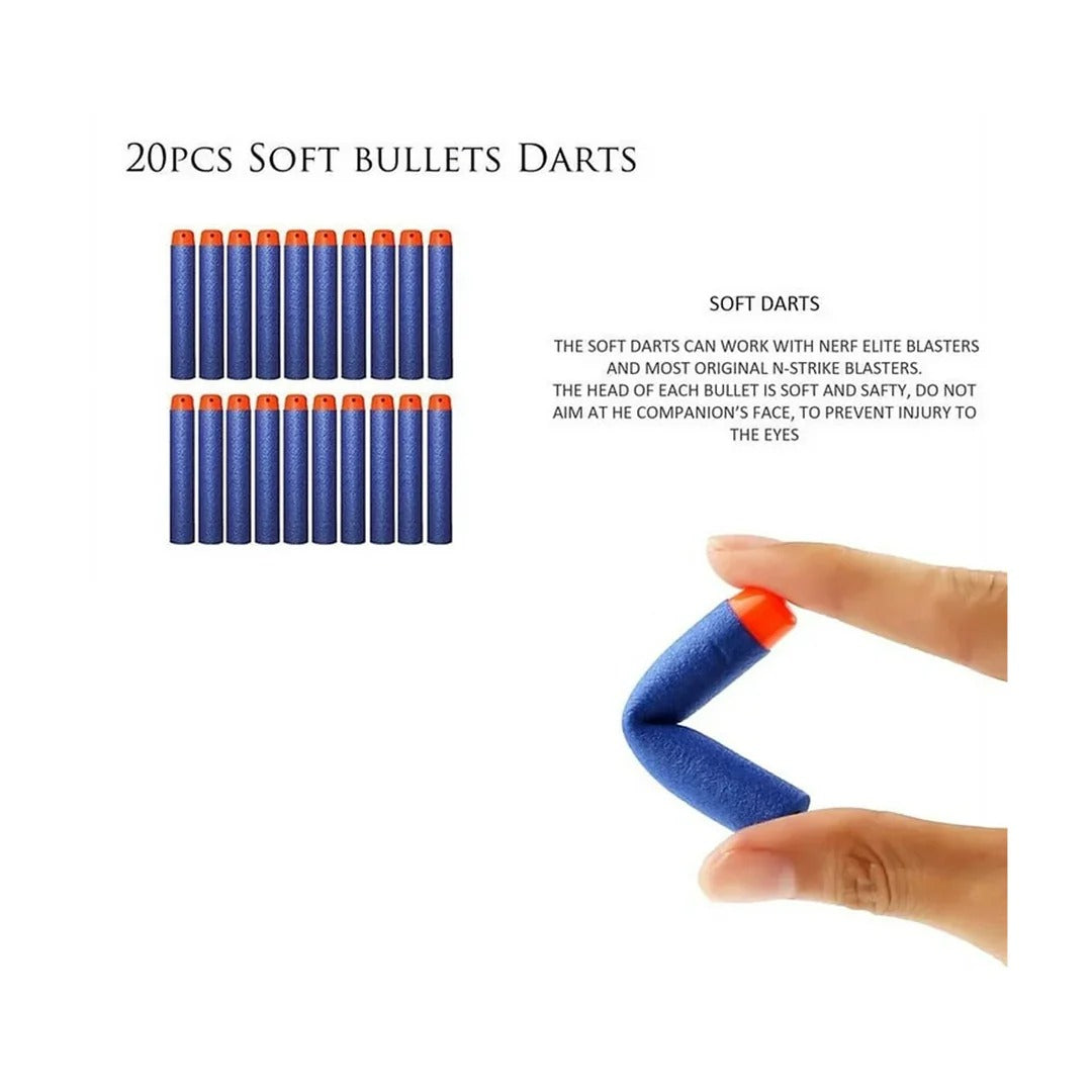 Soft Dart 20PCS Refill Set for Kids Safe Foam Darts Compatible