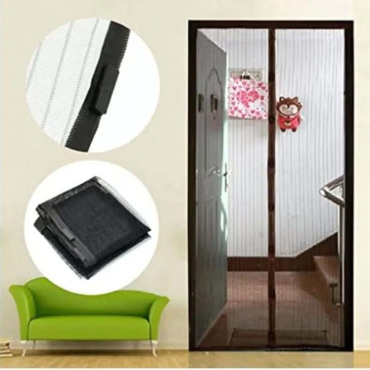 Magic Mesh Deluxe- Hands Free Magnetic Screen Door, Mesh Curtain Keeps Bugs