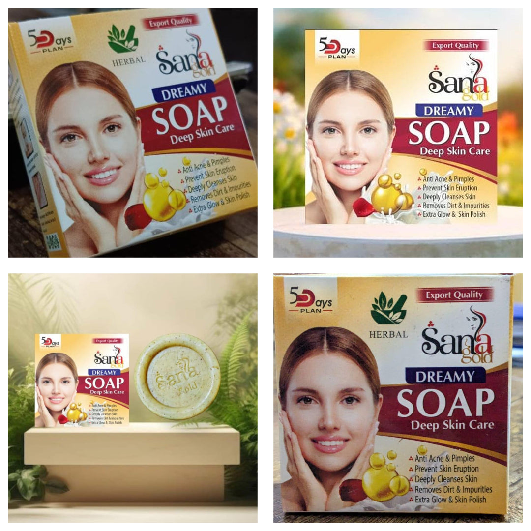 Pack of 07 - Sana Gold Magic Soap | Powerful Herbal Formula