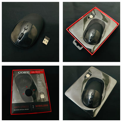 Computer / Laptop Mouse COBY Gel-Tech Anti-Stress Silicon Optical Wireless Mouse -