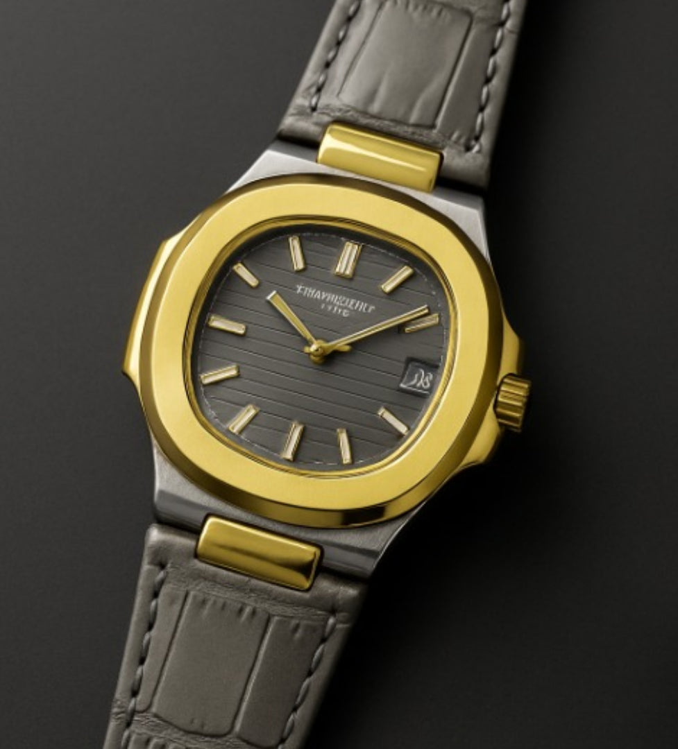 Patek Philippe Nautilus 8044 Grey Gold Tone | 3ATM Water Resistant