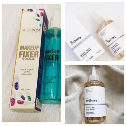 Pack of 2 The Ordinary Glycolic Acid (240ml) + Miss Rose Natural