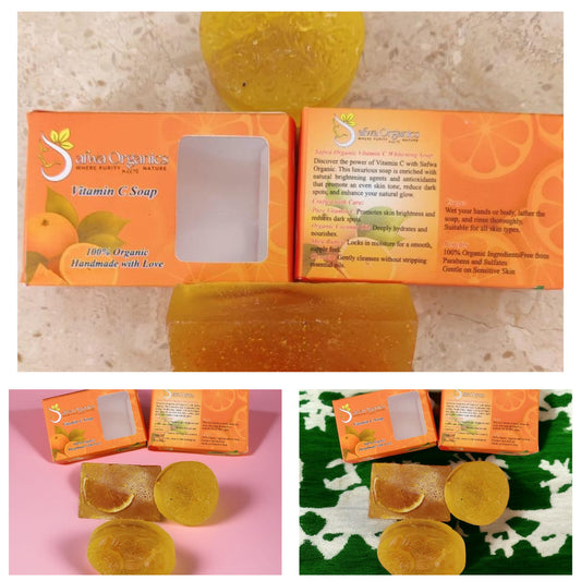 Safwa Organics Vitamin C Soap | Organic Handmade Glow Bar Soap |